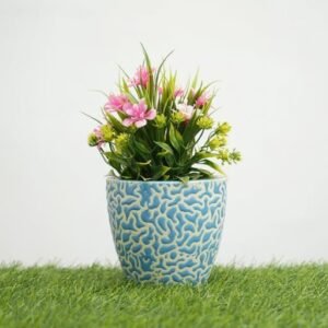 Exotic Blue Texture Ceramic Pot