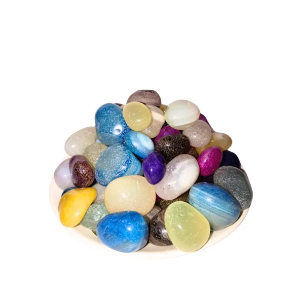 Multi coloured polished Pebbles for Home garden (1kg) - Planthut